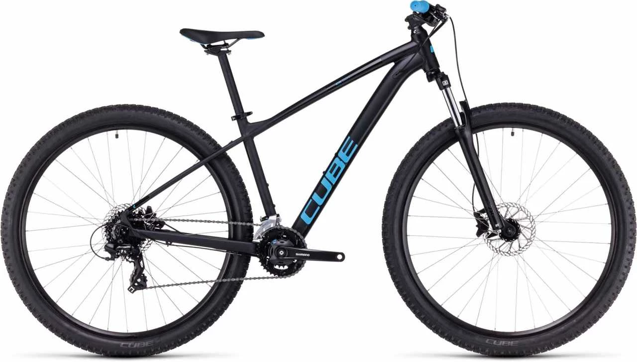 Cube Aim Black N Blue Hardtail Mountainbike 3 Cube Aim Black N Blue Hardtail Mountainbike