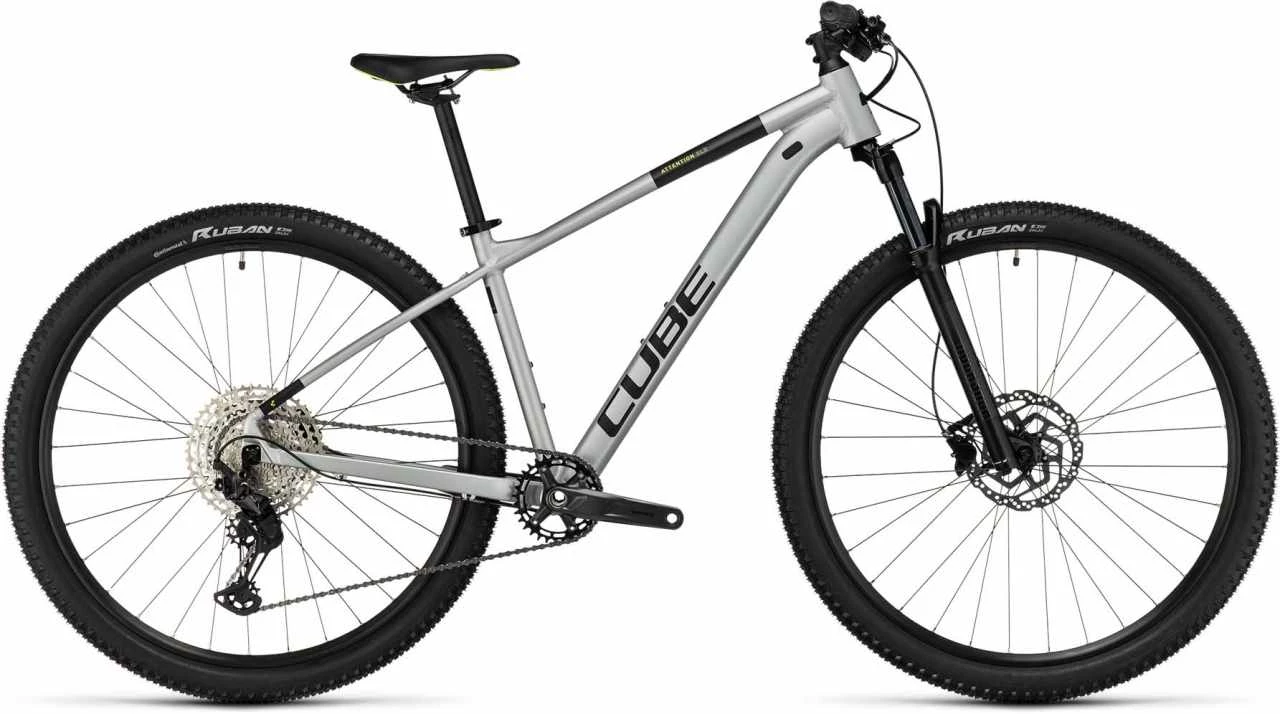 Cube Attention SLX Silvergrey N Lime Hardtail Mountainbike 3 Cube Attention SLX Silvergrey N Lime Hardtail Mountainbike