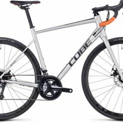 Cube Attain Pro Silver N Orange Aluminium Rennrad Herren