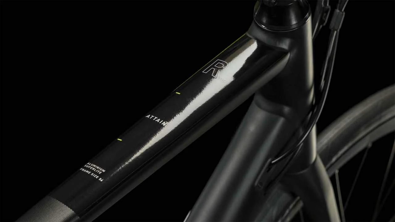 Cube Attain Race Black N White Aluminium Rennrad Herren 4 Cube Attain Race Black N White Aluminium Rennrad Herren – Bild 2